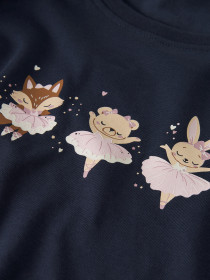 NAME IT Bluse Vix Navy Blazer Animal Ballerinas